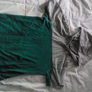 Hooded Colorblock Tee With Pockets